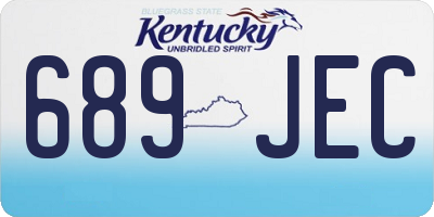 KY license plate 689JEC