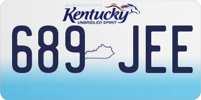 KY license plate 689JEE