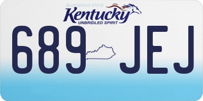 KY license plate 689JEJ