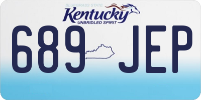KY license plate 689JEP
