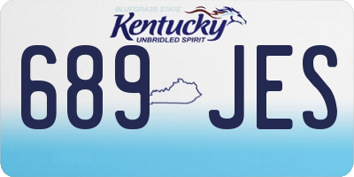 KY license plate 689JES