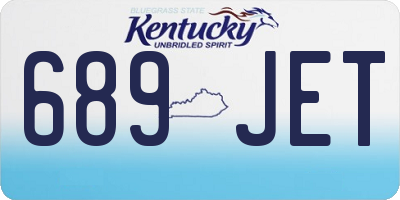 KY license plate 689JET