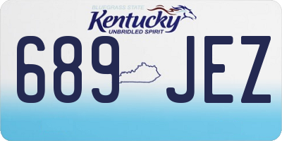 KY license plate 689JEZ