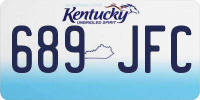 KY license plate 689JFC