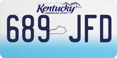 KY license plate 689JFD