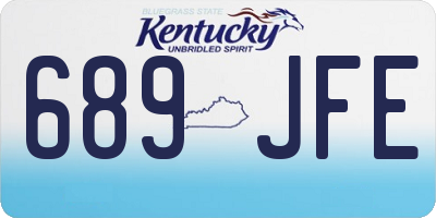 KY license plate 689JFE