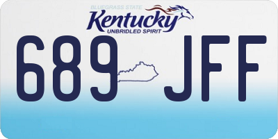 KY license plate 689JFF