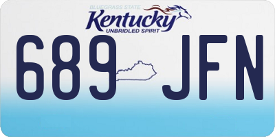 KY license plate 689JFN
