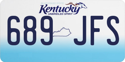 KY license plate 689JFS