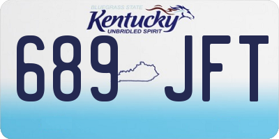 KY license plate 689JFT