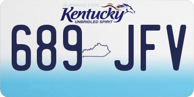 KY license plate 689JFV