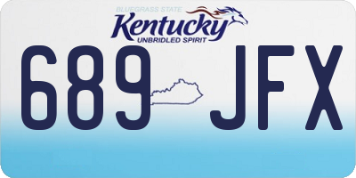 KY license plate 689JFX