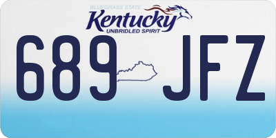 KY license plate 689JFZ