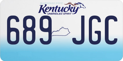 KY license plate 689JGC