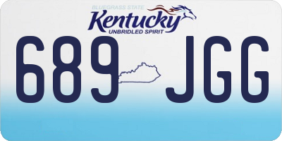 KY license plate 689JGG