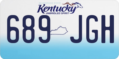 KY license plate 689JGH