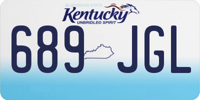 KY license plate 689JGL