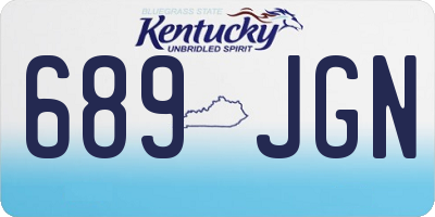 KY license plate 689JGN