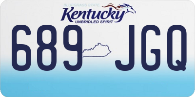 KY license plate 689JGQ
