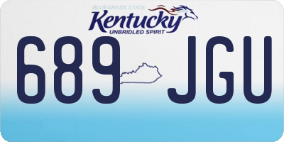 KY license plate 689JGU