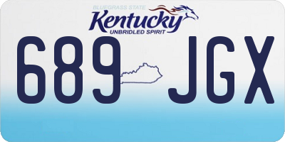 KY license plate 689JGX