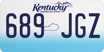 KY license plate 689JGZ