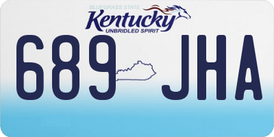KY license plate 689JHA