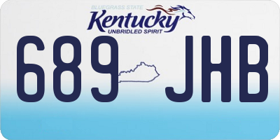KY license plate 689JHB