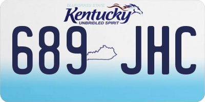 KY license plate 689JHC