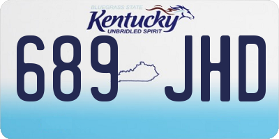 KY license plate 689JHD