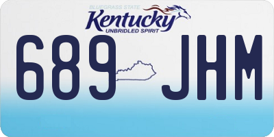 KY license plate 689JHM