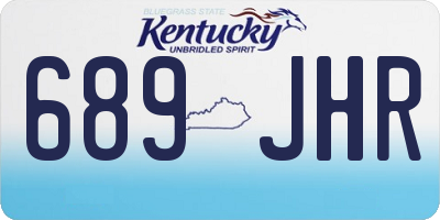 KY license plate 689JHR