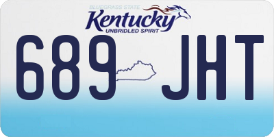 KY license plate 689JHT