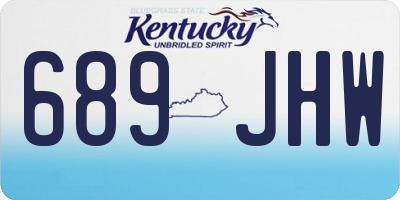 KY license plate 689JHW