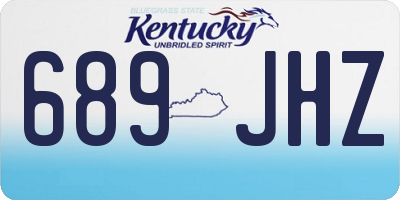 KY license plate 689JHZ