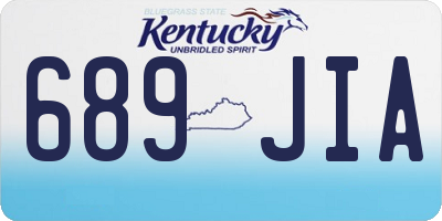 KY license plate 689JIA