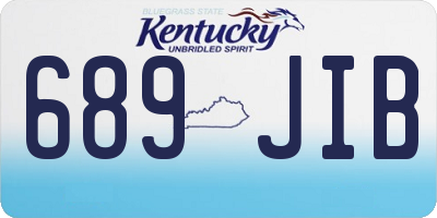 KY license plate 689JIB