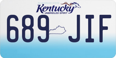 KY license plate 689JIF