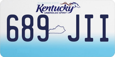 KY license plate 689JII
