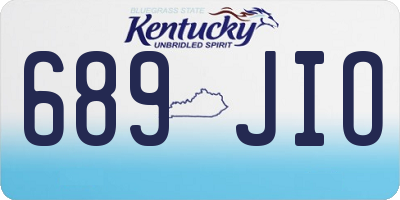 KY license plate 689JIO