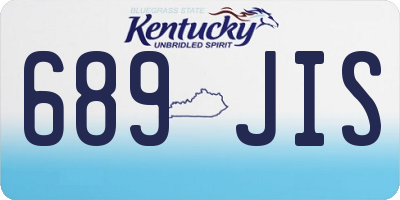 KY license plate 689JIS
