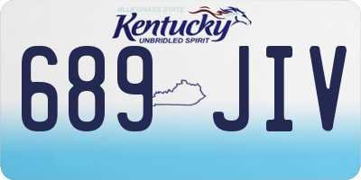 KY license plate 689JIV