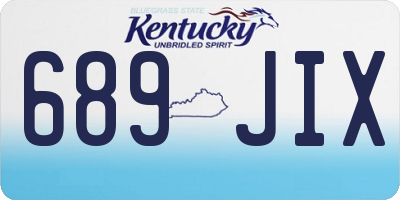 KY license plate 689JIX