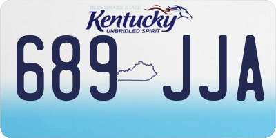 KY license plate 689JJA