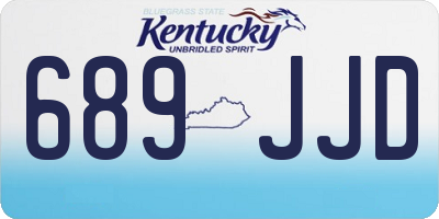 KY license plate 689JJD