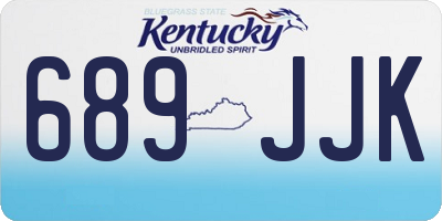 KY license plate 689JJK