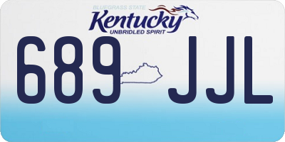 KY license plate 689JJL