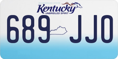KY license plate 689JJO