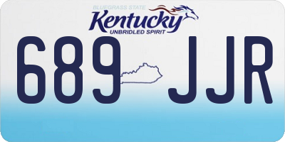 KY license plate 689JJR
