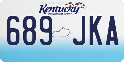 KY license plate 689JKA
